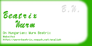 beatrix wurm business card